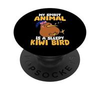 Il mio spirito animale è un uccello kiwi assonnato divertente PopSockets PopGrip Adesivo