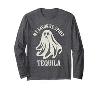 Il Mio Spirito Preferito è Tequila Divertente Fantasma Halloween Bere Maglia a Manica