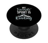 Il mio sport preferito è leggere gli amanti dei libri Leggi Bookworm Reader PopSockets PopGrip Adesivo