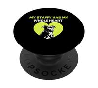 Il mio Staffy ha tutto il mio cuore, cane Staffordshire Terrier PopSockets PopGrip Adesivo