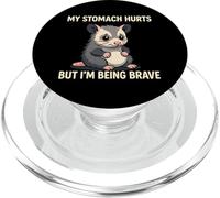 Il mio stomaco fa male ma sono coraggioso umorismo opossum introverso PopSockets PopGrip per MagSafe
