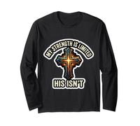 Il Mio streangth è limitato Il Suo Non è Gesù Cristo Dio Cristiano Maglia a Manica