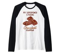 Il Mio superpotere Sta Facendo sparire Il Cioccolato Maglia con Maniche Raglan