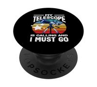 Il mio telescopio chiama astronomia osservare le stelle retrò PopSockets PopGrip Adesivo