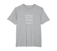 Il Mio terapeuta ha Baffi - Amante dei Gatti Salute mentale Maglietta, Uomo Taglie Grandi, Grigio Melange, 3X Tall