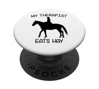 Il mio terapeuta mangia fieno | Funny Horses PopSockets PopGrip Adesivo