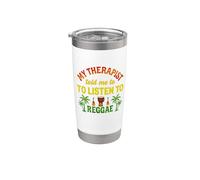 Il mio terapeuta mi ha detto di ascoltare il reggae | Funny Reggae Bicchiere termico in acciaio inox doppia parete