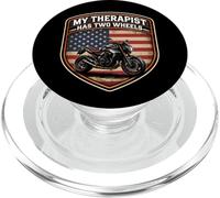 Il mio terapista ha due ruote Street Motocycle Motorcycle USA PopSockets PopGrip per MagSafe