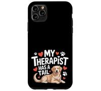 Il mio terapista ha una coda carino Golden Retriever Therapy Dog Custodia per iPhone 11 Pro Max
