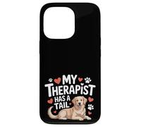 Il mio terapista ha una coda carino Golden Retriever Therapy Dog Custodia per iPhone 13 Pro