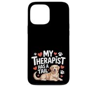 Il mio terapista ha una coda carino Golden Retriever Therapy Dog Custodia per iPhone 13 Pro Max