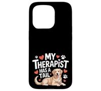 Il mio terapista ha una coda carino Golden Retriever Therapy Dog Custodia per iPhone 15 Pro