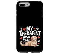 Il mio terapista ha una coda carino Golden Retriever Therapy Dog Custodia per iPhone 7 Plus/8 Plus
