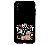Il mio terapista ha una coda carino Golden Retriever Therapy Dog Custodia per iPhone XS Max