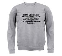 Il Mio Testa I'M Thinking About Bazball - Bambini Felpa/Maglione - Ashes Cricket