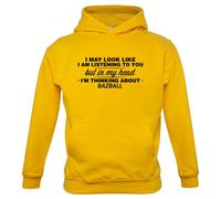 Il Mio Testa I'M Thinking About Bazball - Bambini Felpa/Maglione - Ashes Cricket