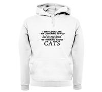 Il Mio Testa I'M Thinking About Gatti - Adulti Felpa/Maglione - Gatto Animali
