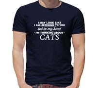 Il Mio Testa I'M Thinking About Gatti - T-Shirt - Animali Proprietario Love