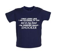 Il Mio Testa I'M Thinking About Snooker - Bambino T-Shirt / Body - Crogiolo