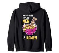 Il Mio Tipo Preferito di Uomini è Ramen Kawaii Noodles Bowl Felpa con Cappuccio