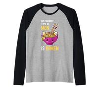 Il Mio Tipo Preferito di Uomini è Ramen Kawaii Noodles Bowl Maglia con Maniche Raglan