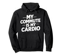 Il mio tragitto è il mio umorismo cardio sarcastico urbano Felpa con Cappuccio
