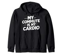Il mio tragitto è il mio umorismo cardio sarcastico urbano Felpa con Cappuccio