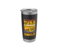 Il mio Tuba Player preferito mi chiama Zio di Tuba Player Bicchiere termico in acciaio inox doppia parete