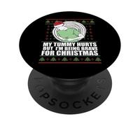 IL MIO TUMMY MALE MA SONO CORAGGIOSO PER NATALE Brutto Babbo Natale Meme PopSockets PopGrip Adesivo