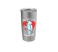 Il mio uccello è il mio San Valentino - Cockatoo Pappagallo Bicchiere termico in acciaio inox doppia parete