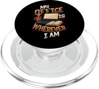 Il mio ufficio è ovunque io sia caffè da lavoro a distanza PopSockets PopGrip per MagSafe