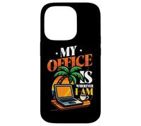 Il mio ufficio è ovunque io sia lavoro a distanza Viaggi Custodia per iPhone 14 Pro