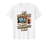 Il Mio Ufficio è Ovunque io Sia Lavoro a Distanza Viaggi Maglietta