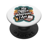 Il mio ufficio è ovunque io sia lavoro a distanza Viaggi PopSockets PopGrip Adesivo