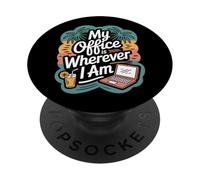 Il mio ufficio è ovunque io sia lavoro a distanza Viaggi PopSockets PopGrip Adesivo