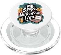 Il mio ufficio è ovunque io sia lavoro a distanza Viaggi PopSockets PopGrip per MagSafe