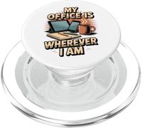 Il mio ufficio è ovunque io sia lavoro a distanza Viaggi PopSockets PopGrip per MagSafe