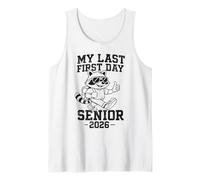 Il Mio ultimo Primo Giorno Senior 2026 Raccoon Divertente Ritorno a Scuola Canotta