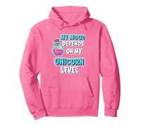 Il Mio Umore dipende dal Mio Livello di Unicorno Felpa con Cappuccio