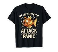 Il mio unico attacco efficace è panico amante panico pesce divertente Maglietta