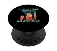 IL MIO UNICO RAPPORTO STABILE Meme Donna con cavalli di cavallo PopSockets PopGrip Adesivo