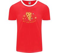 Il Mio Universo Pizza Divertente Dieta Uomo Ringer T-Shirt FotL