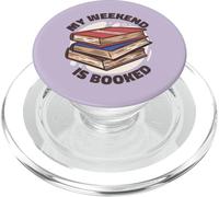 IL MIO WEEKEND È PRENOTATO Lettura Libri Lettore Meme divertente PopSockets PopGrip per MagSafe