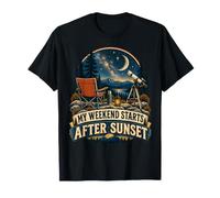 Il Mio Weekend Inizia Dopo Il Tramonto Stelle Maglietta