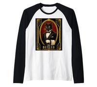 Il mistero dell'omicidio del Gatto Nero Art Déco di Butler Maglia con Maniche Raglan