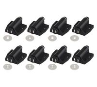 Il mobile singolo in ferro e plastica cattura la spinta a pressione | Color Crema E Nero for Gli Armadi: 8 Pezzi Di Hardware A Pressione(Black)
