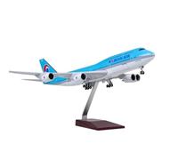 Il modello di aereo Korean Air 747 in metallo pressofuso di grandi dimensioni con supporto può essere un regalo for gli amanti dell'aviazione.(Withlight)