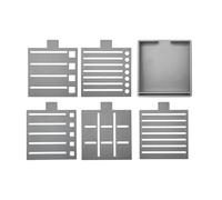 Il modello di blocco note include stencil e base per migliorare i foglietti adesivi per la pianificazione creativa per foglietti adesivi