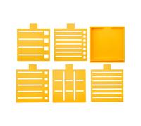 Il modello di blocco note include stencil e base per migliorare i foglietti adesivi per la pianificazione creativa per foglietti adesivi