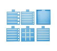 Il modello di blocco note include stencil e base per migliorare i foglietti adesivi per la pianificazione creativa per foglietti adesivi